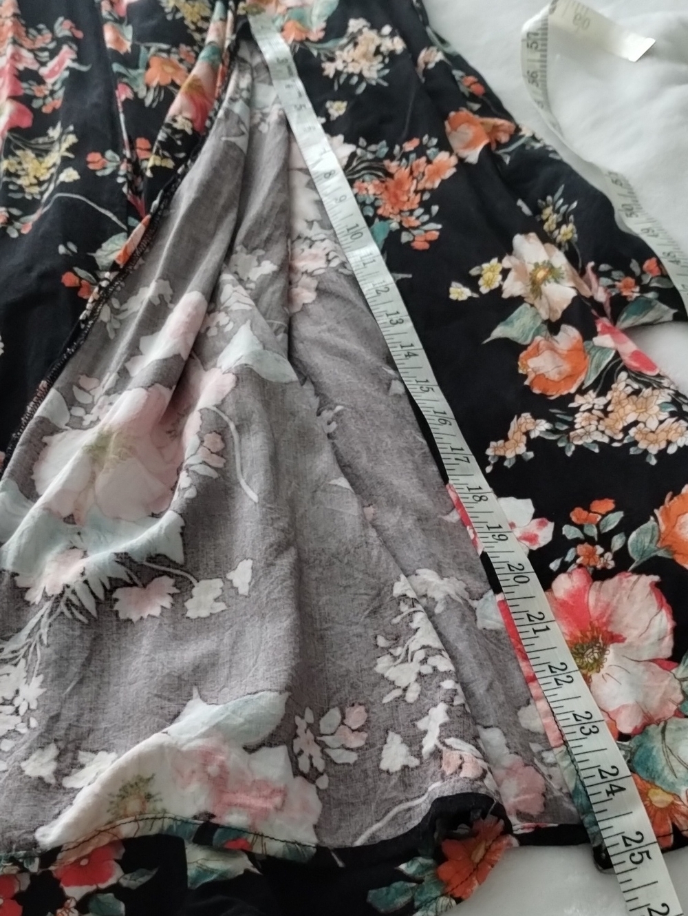 Band of Gypsies Off-Shoulder Maxi with Thigh Slit Black Floral - Picture 12 of 14